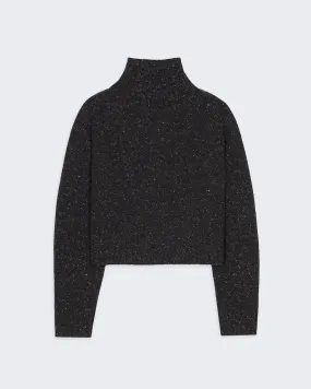 Cropped Turtleneck - Charcoal