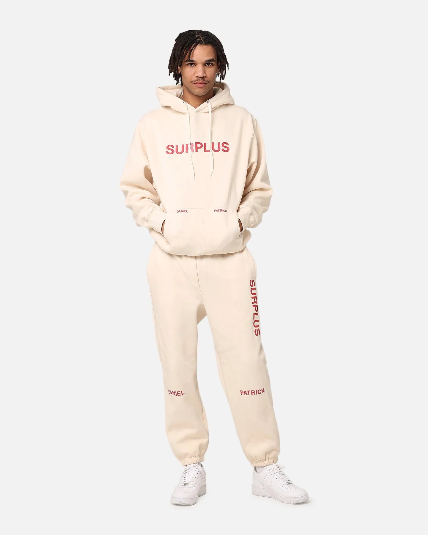 Daniel Patrick Surplus Logo Sweatpants Cream/Maroon