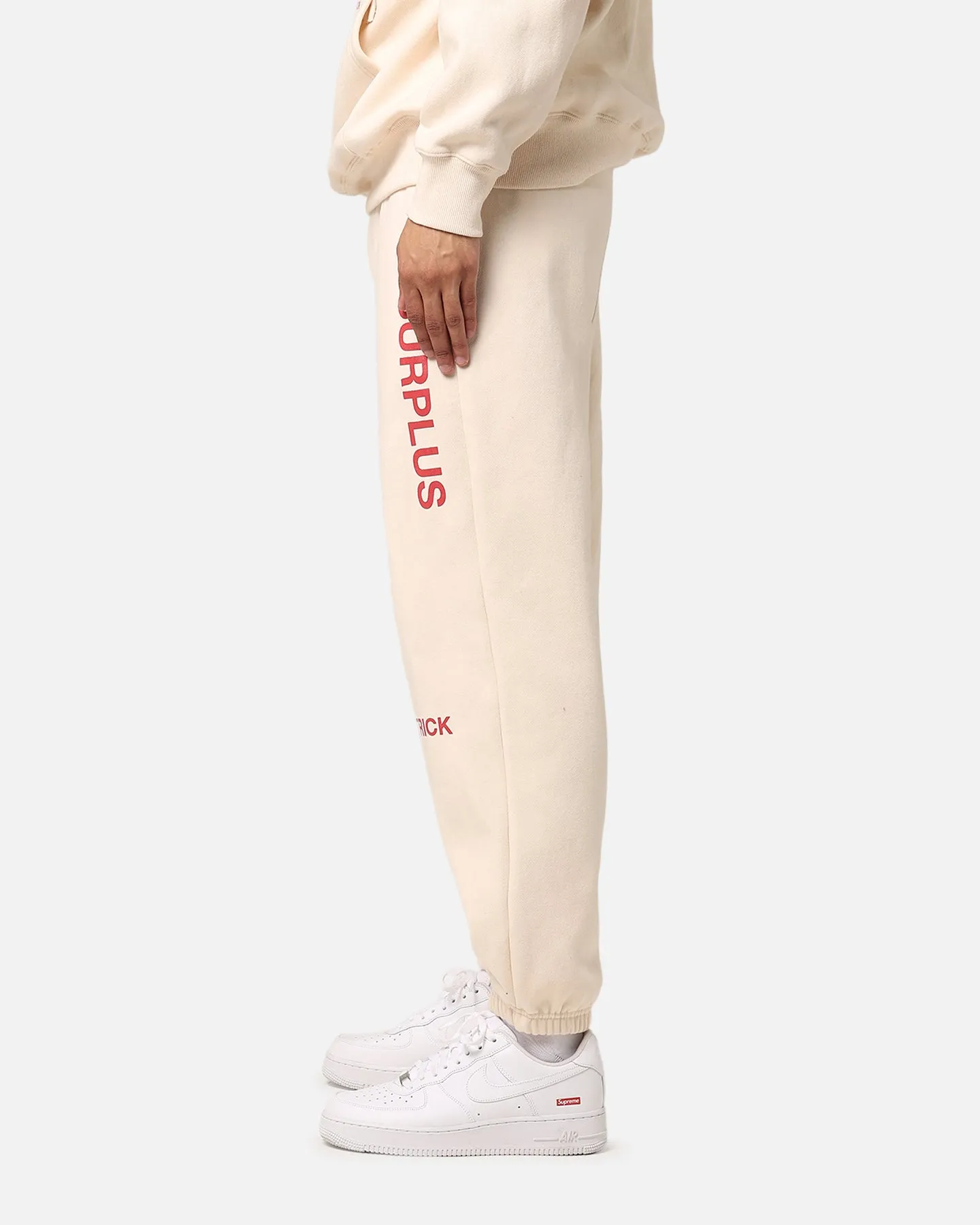 Daniel Patrick Surplus Logo Sweatpants Cream/Maroon