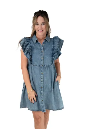 Denim Babydoll Dress