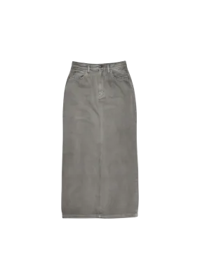 Denim Maxi Skirt in Anthracite Grey