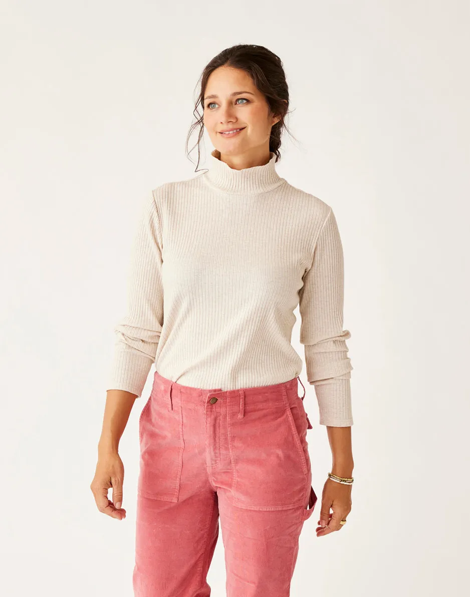 Denise Turtleneck: Birch Heather