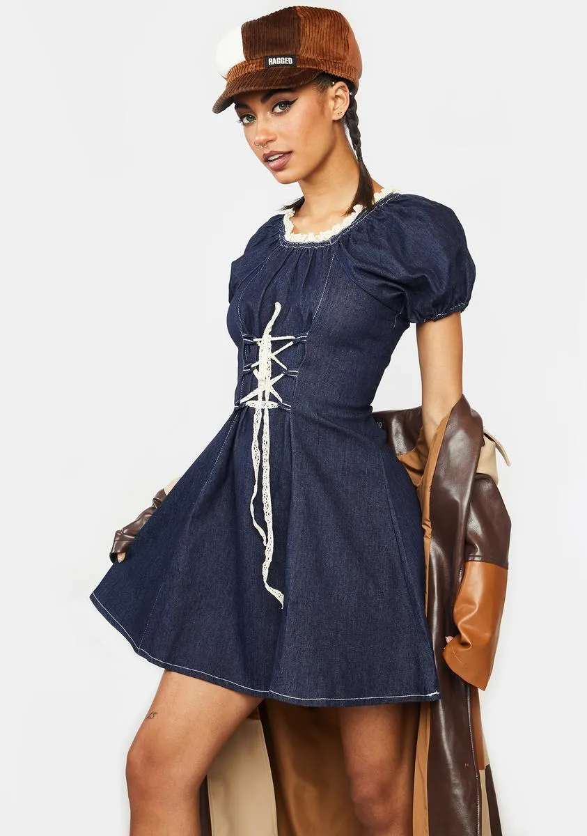 Don't Be Tardy Denim Mini Dress