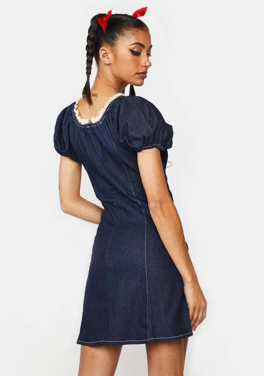 Don't Be Tardy Denim Mini Dress