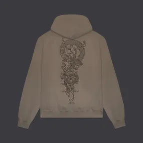 Dragon Knot Hoodie Brown