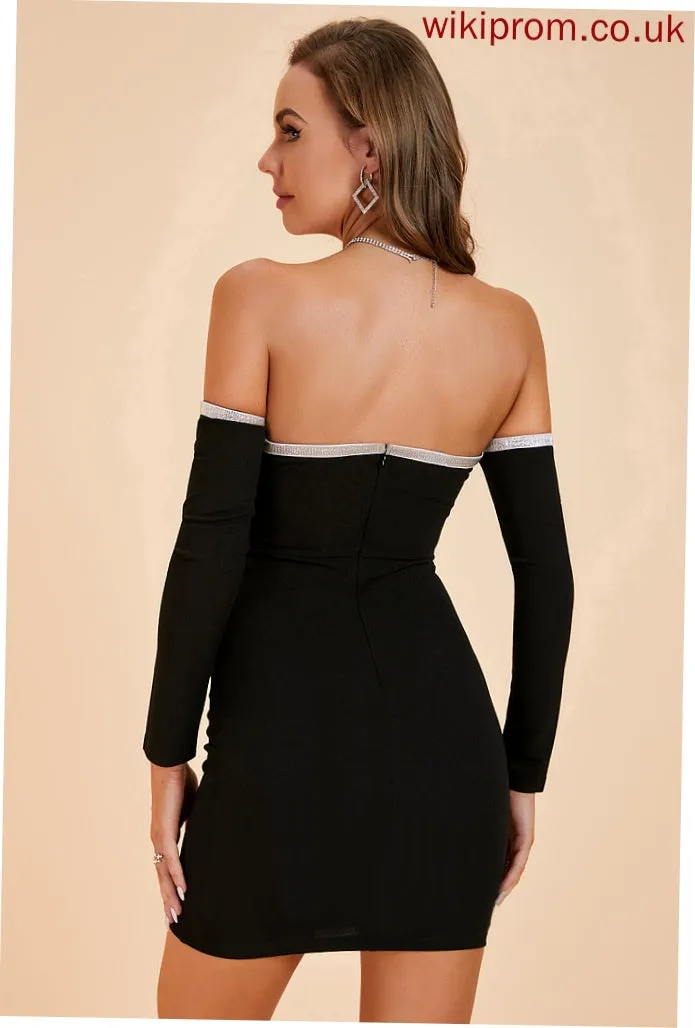 Dresses Polyester Sleeves Off Shoulder Mini Abbigail Bodycon the Sexy Club Dresses Long