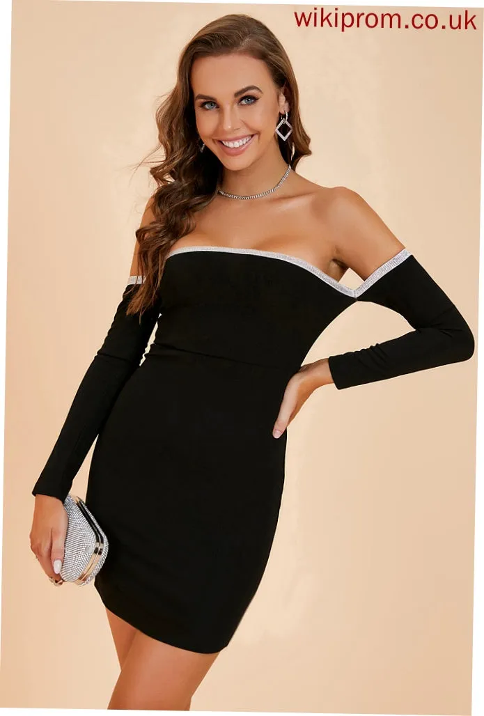 Dresses Polyester Sleeves Off Shoulder Mini Abbigail Bodycon the Sexy Club Dresses Long