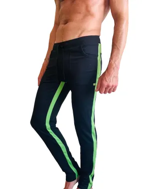 Eco-Track & Yoga Sweat Pant (Black w/Bamboo Green)