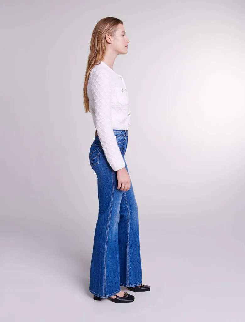 Embroidered flared jeans