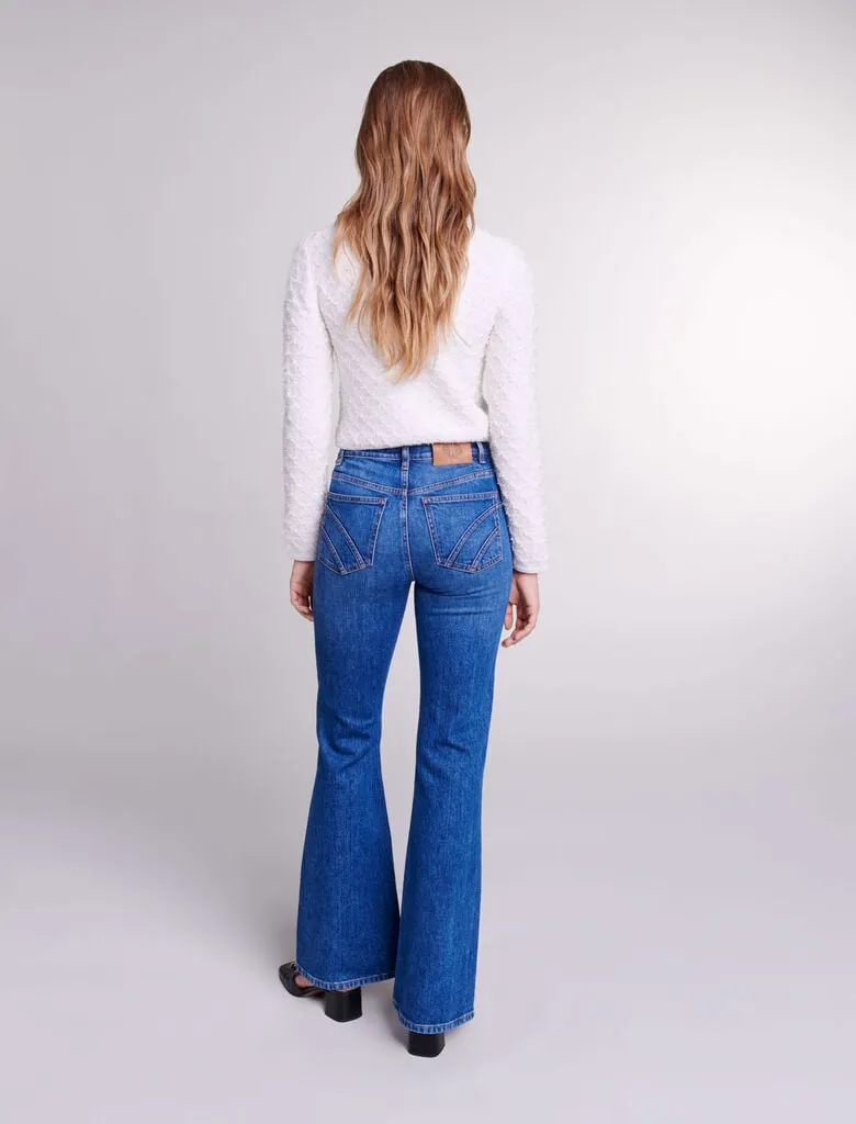 Embroidered flared jeans