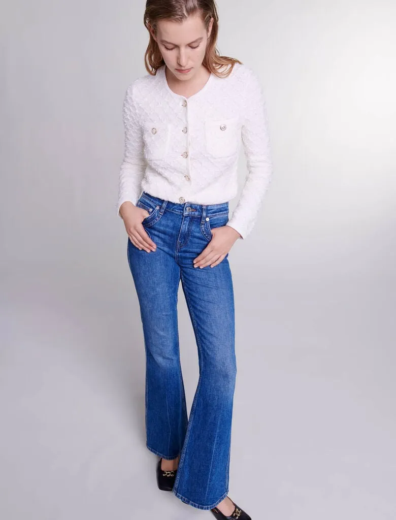 Embroidered flared jeans