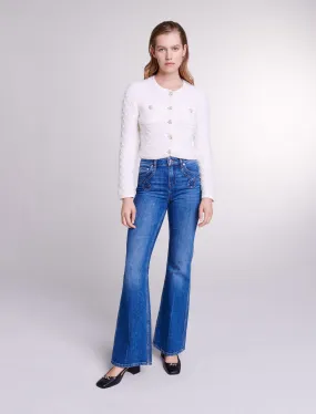 Embroidered flared jeans