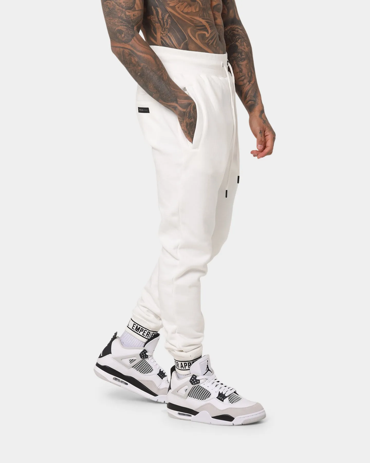 Emperor Apparel Faded Sweat Pants White