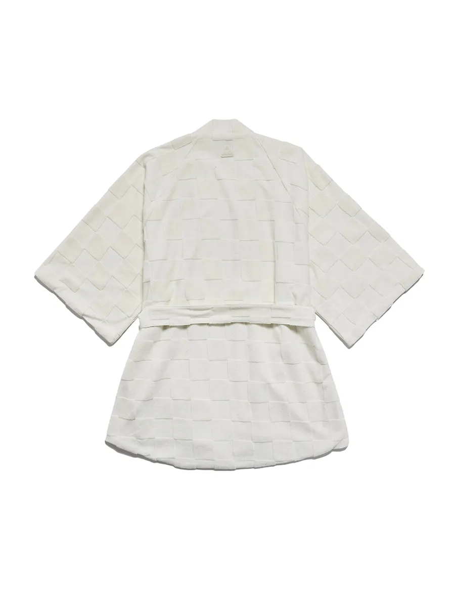 Estelle Terrycloth Check Robe - Butter