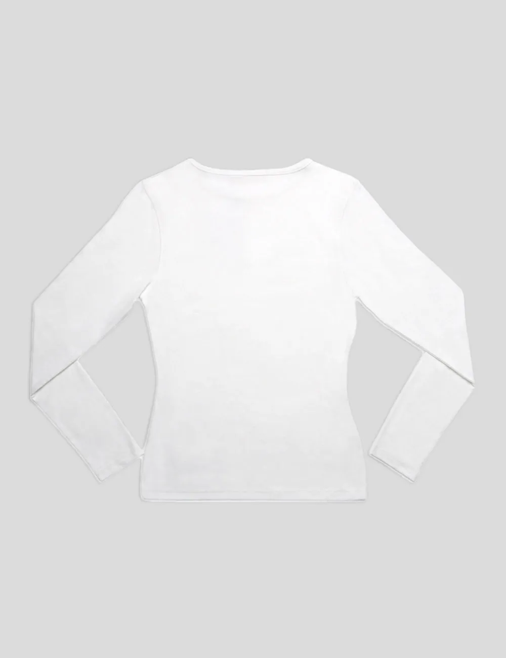 FITTED LONG SLEEVE T-SHIRT WHITE