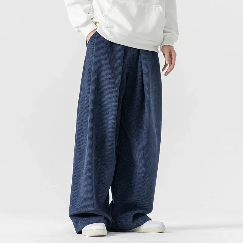 FUJI WIDE-LEG CORDUROY SWEATPANTS