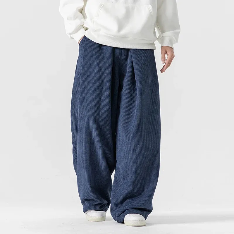 FUJI WIDE-LEG CORDUROY SWEATPANTS