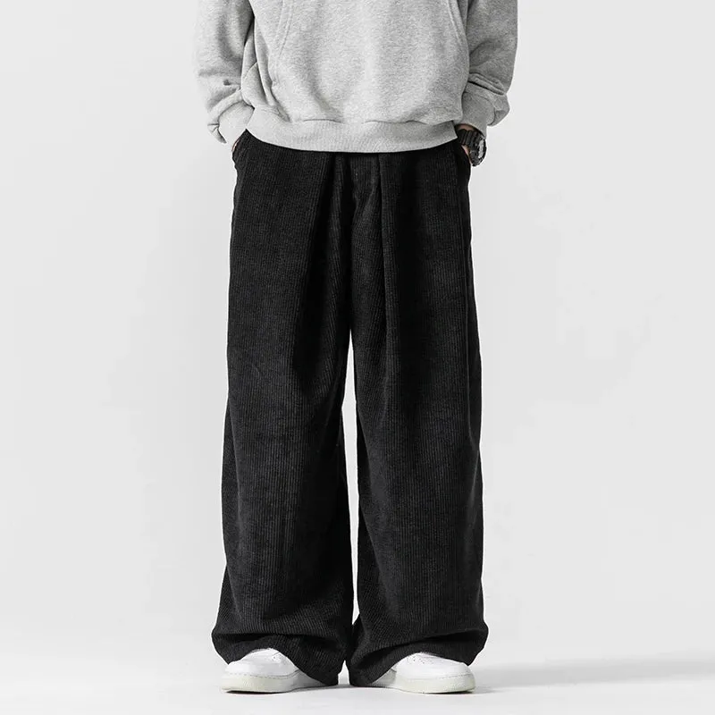 FUJI WIDE-LEG CORDUROY SWEATPANTS