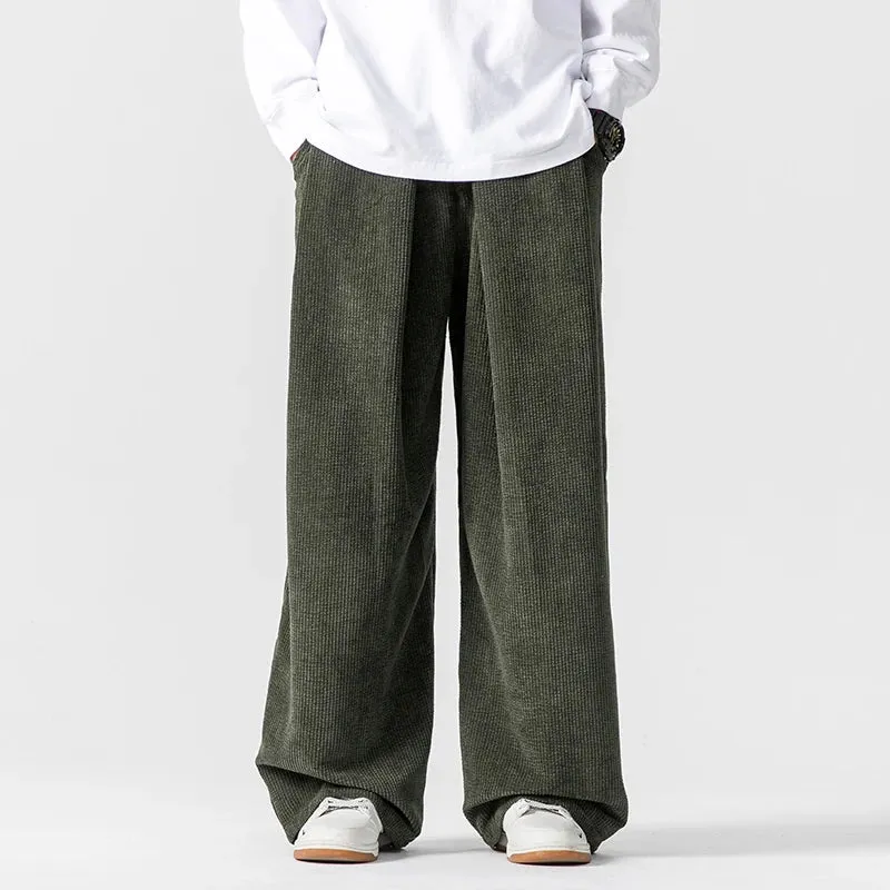 FUJI WIDE-LEG CORDUROY SWEATPANTS