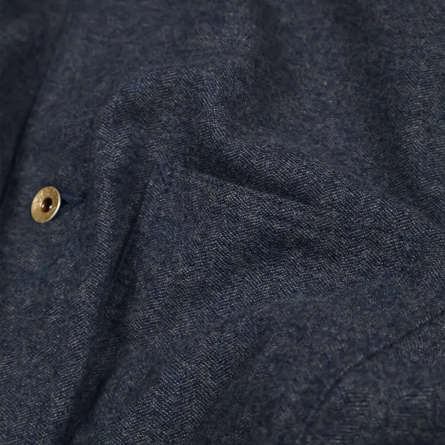 Fullcount 2015-10 Wool Cashmere Herringbone Chore Jacket - Navy