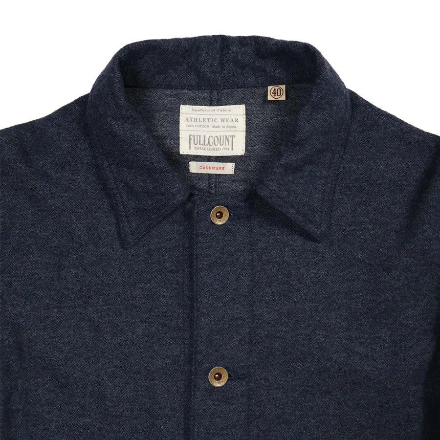 Fullcount 2015-10 Wool Cashmere Herringbone Chore Jacket - Navy