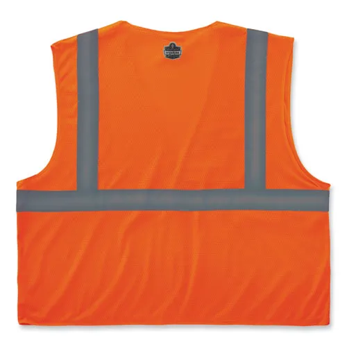 Glowear 8210hl-s Single Size Class 2 Economy Mesh Vest, Polyester, X-large, Orange, Ships In 1-3 Business Days