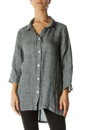 Gray Over Sized Knit Top