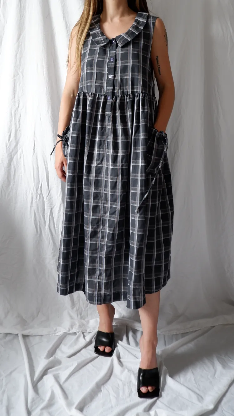 Handmade Plaid Baby Doll Dress - M/L