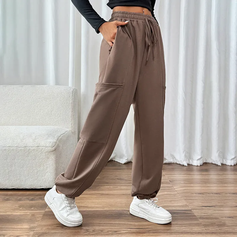 Idle Sweatpants Women's Pocket Elastic Sweatpants