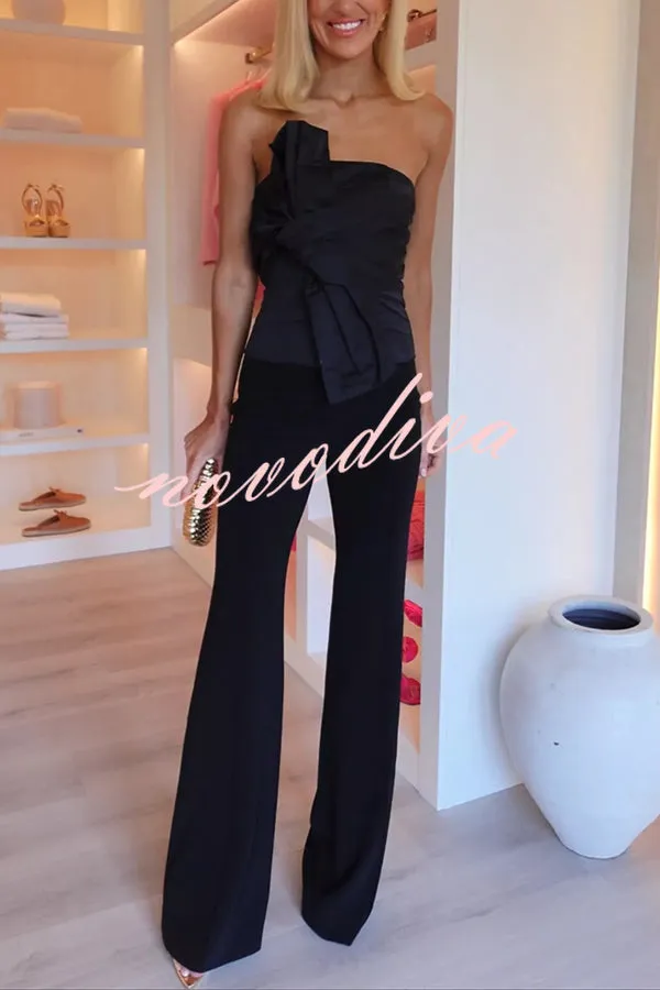 Invite Only High Waist Stretch Flared Pants