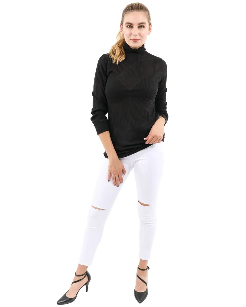 Java Ribbed Turtleneck Top