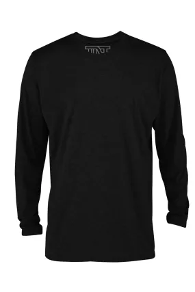 Jet Black Long Sleeve T-Shirt - Black