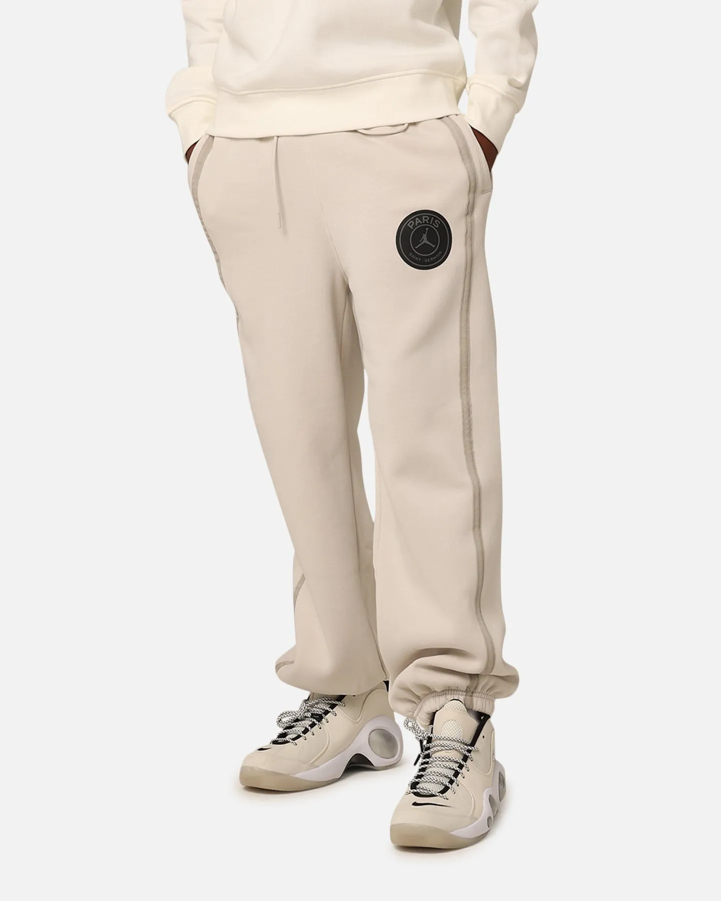 Jordan X Paris Saint-Germain Fleece Pants Light Bone/Black