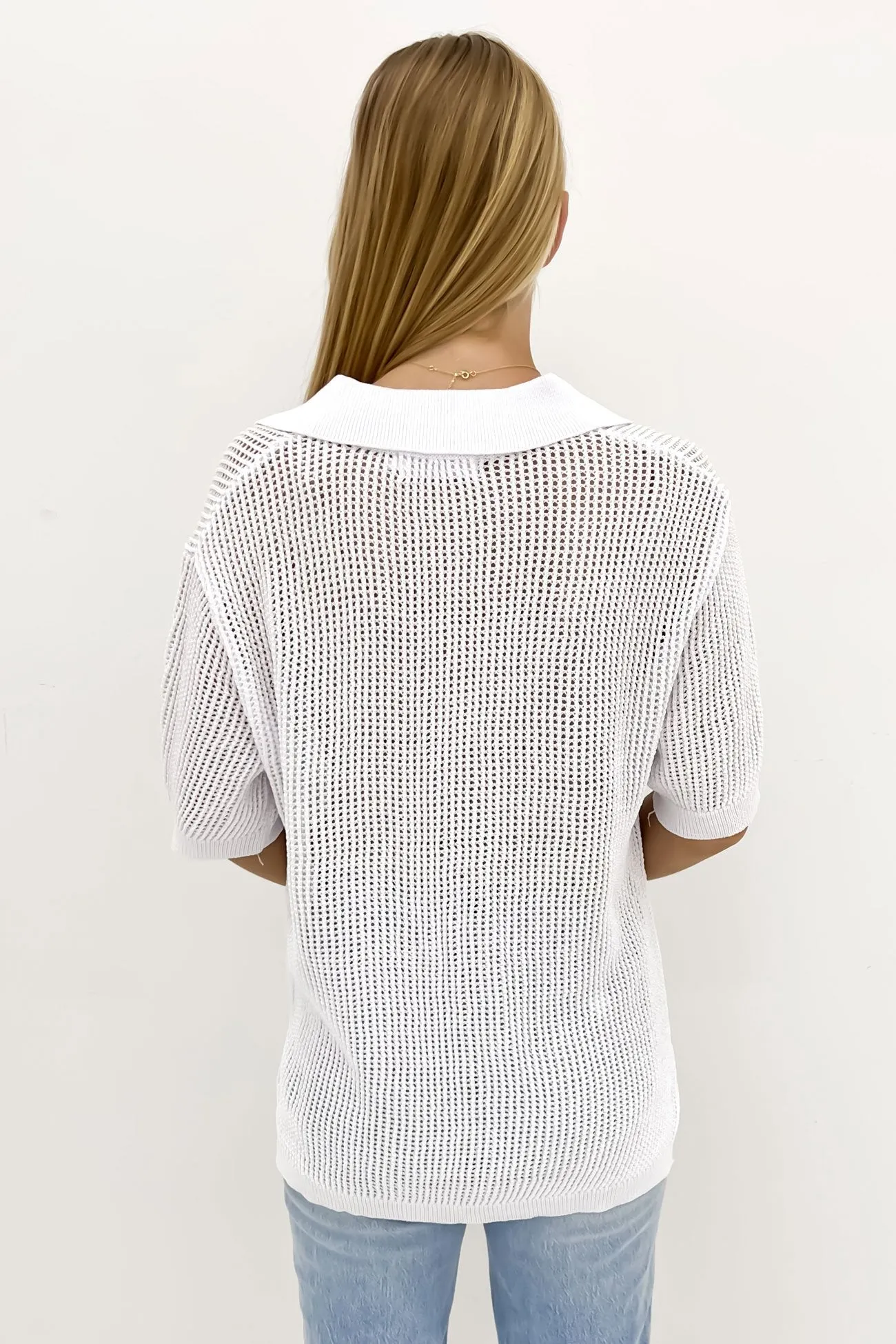 Kylah Knit Top White