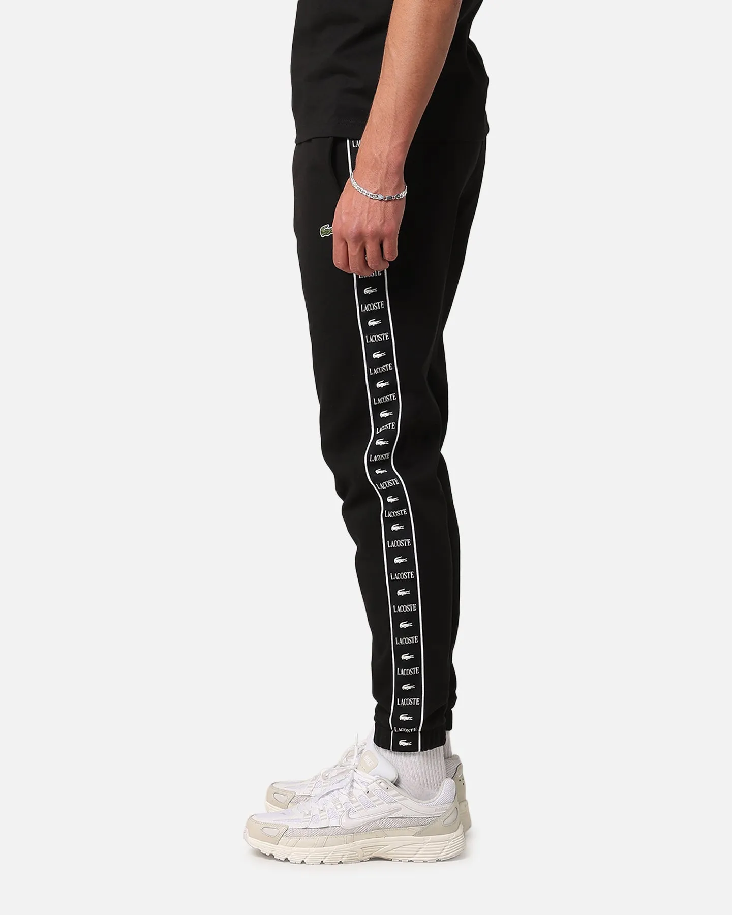 Lacoste Tape Brushed Fleece Track Pants Black