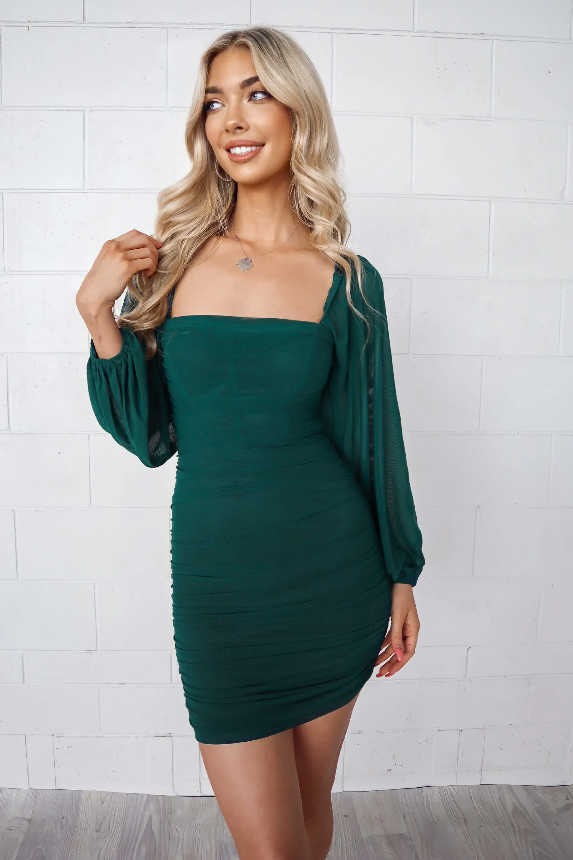 Laelia Mesh Dress - Green