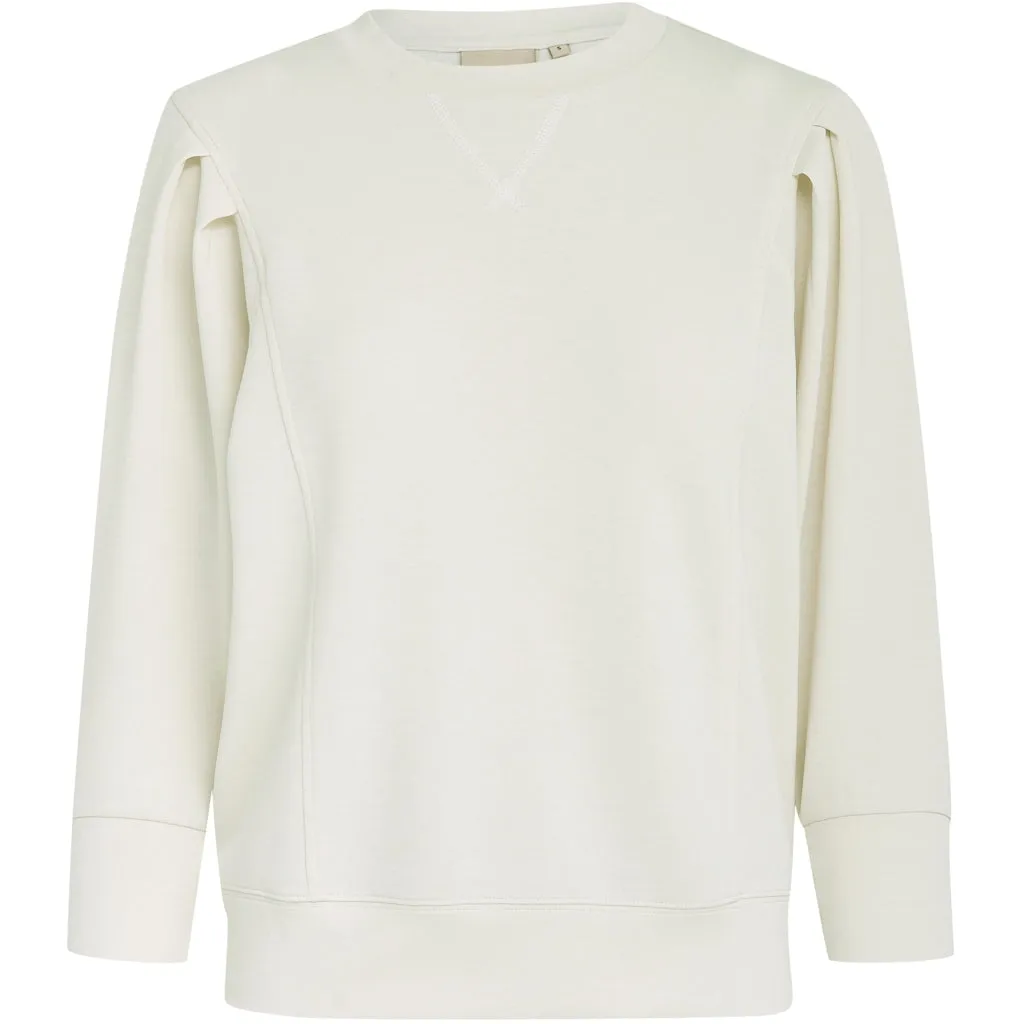 Laila 3/4 Sleeve Sweat - White