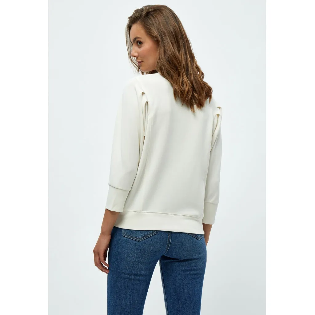 Laila 3/4 Sleeve Sweat - White