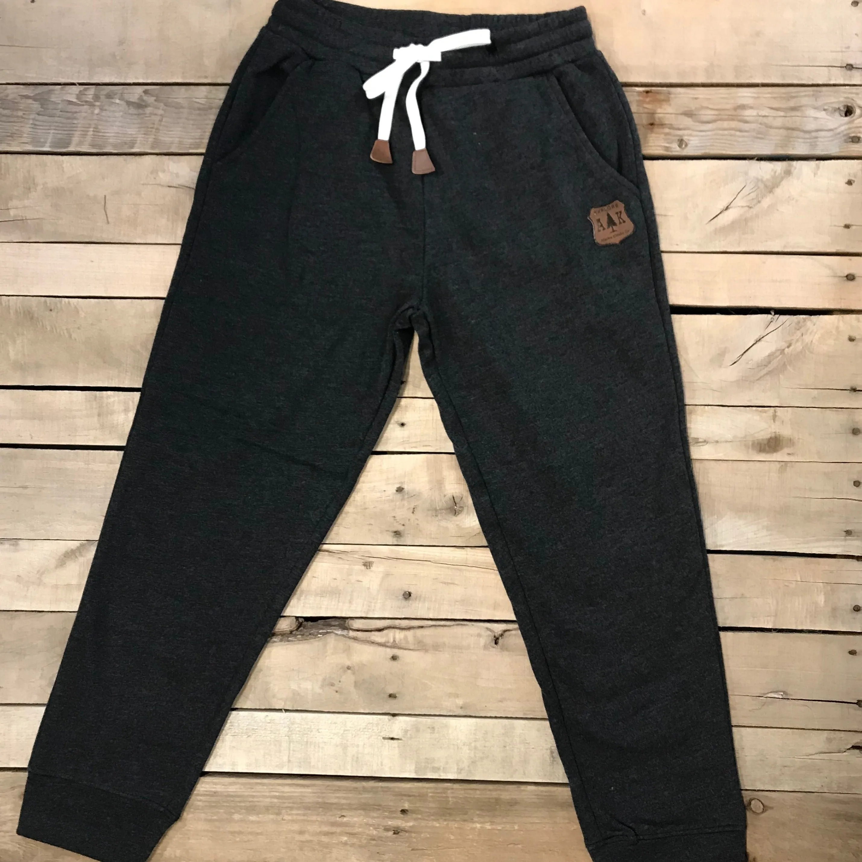 Leather Shield Patch Colored Sweatpants