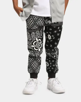 Lil Homme Kids' Bandana Ultra Repeat Sweatpants Washed Black