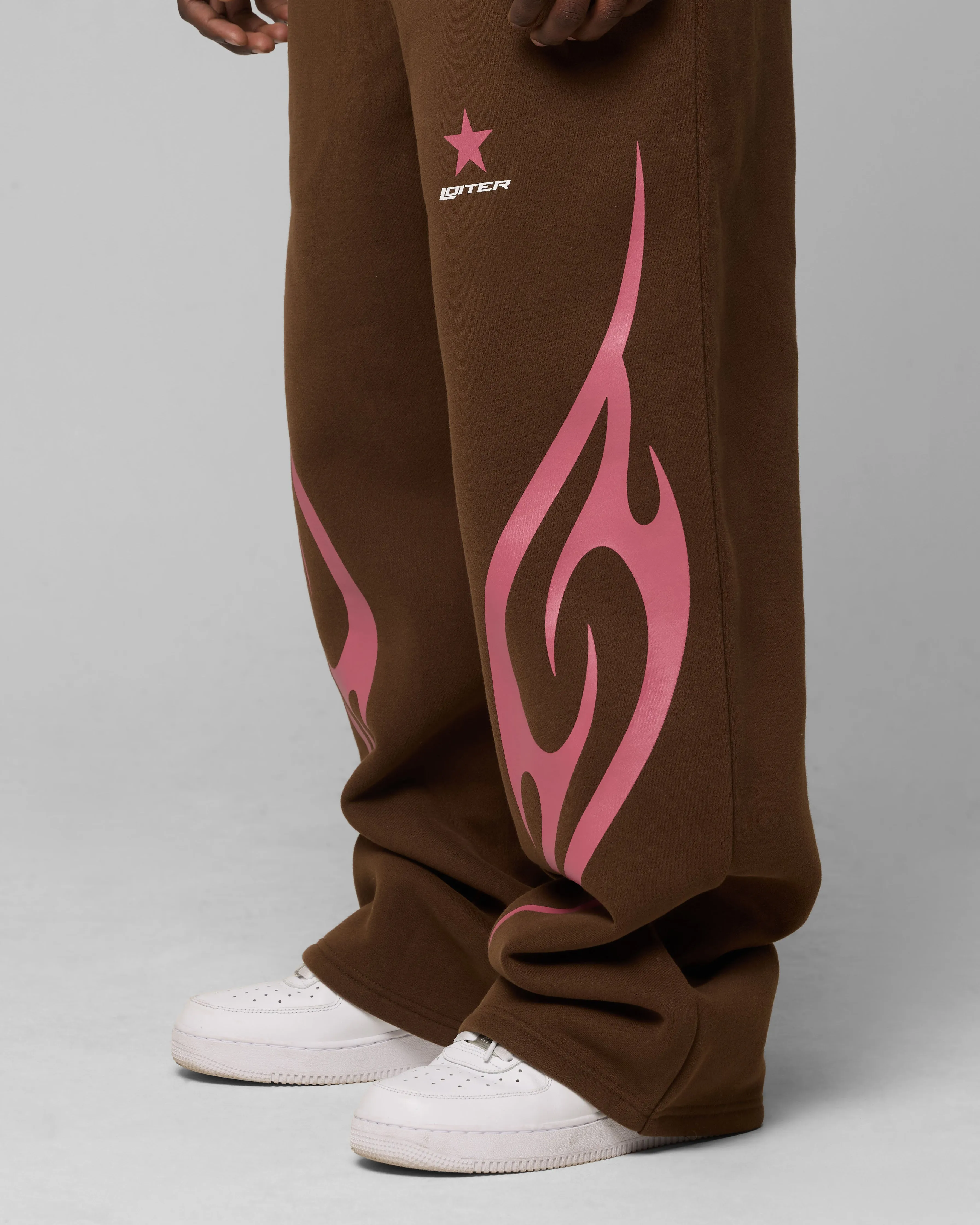 Loiter Cyber Sweat Pants Brown