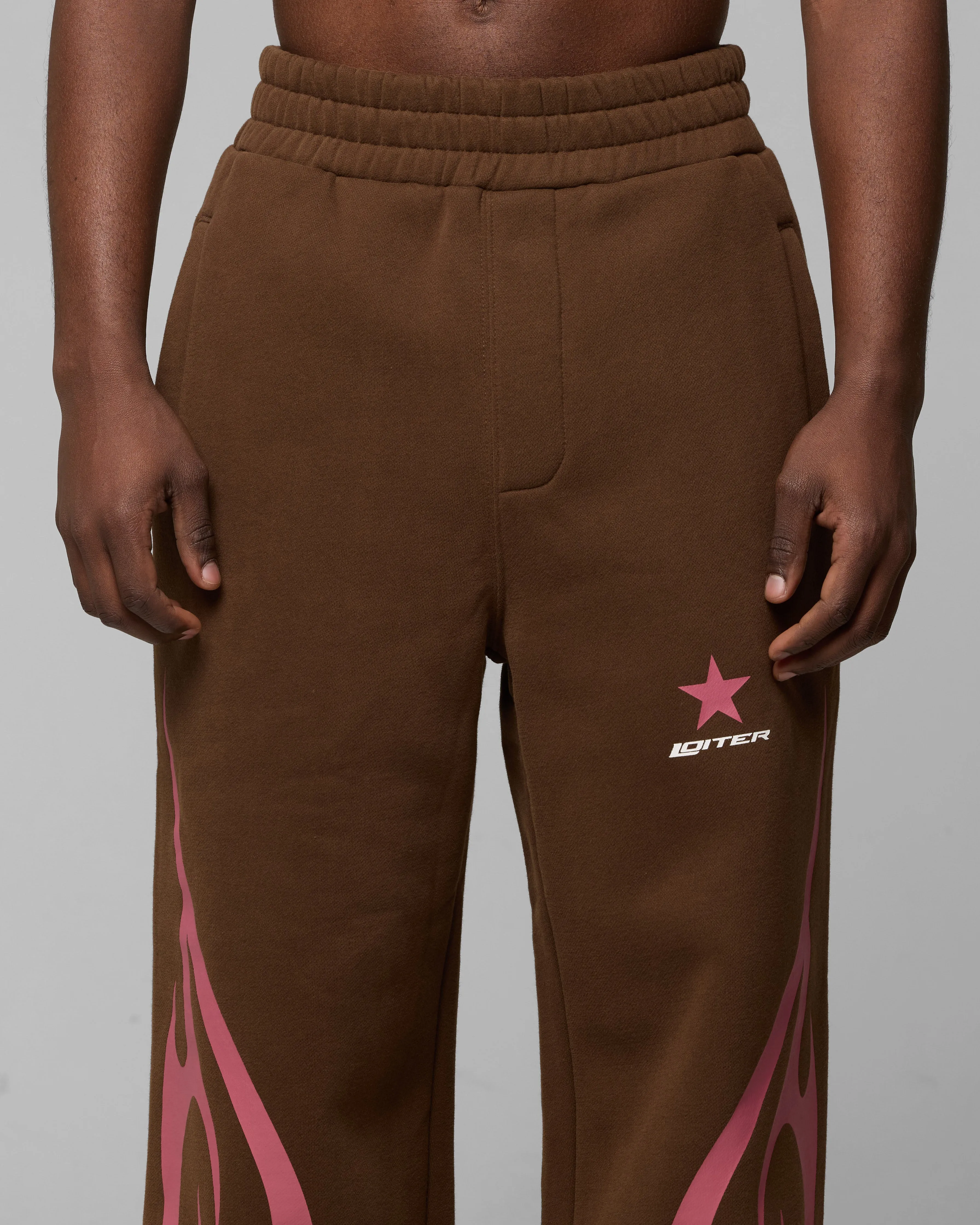 Loiter Cyber Sweat Pants Brown