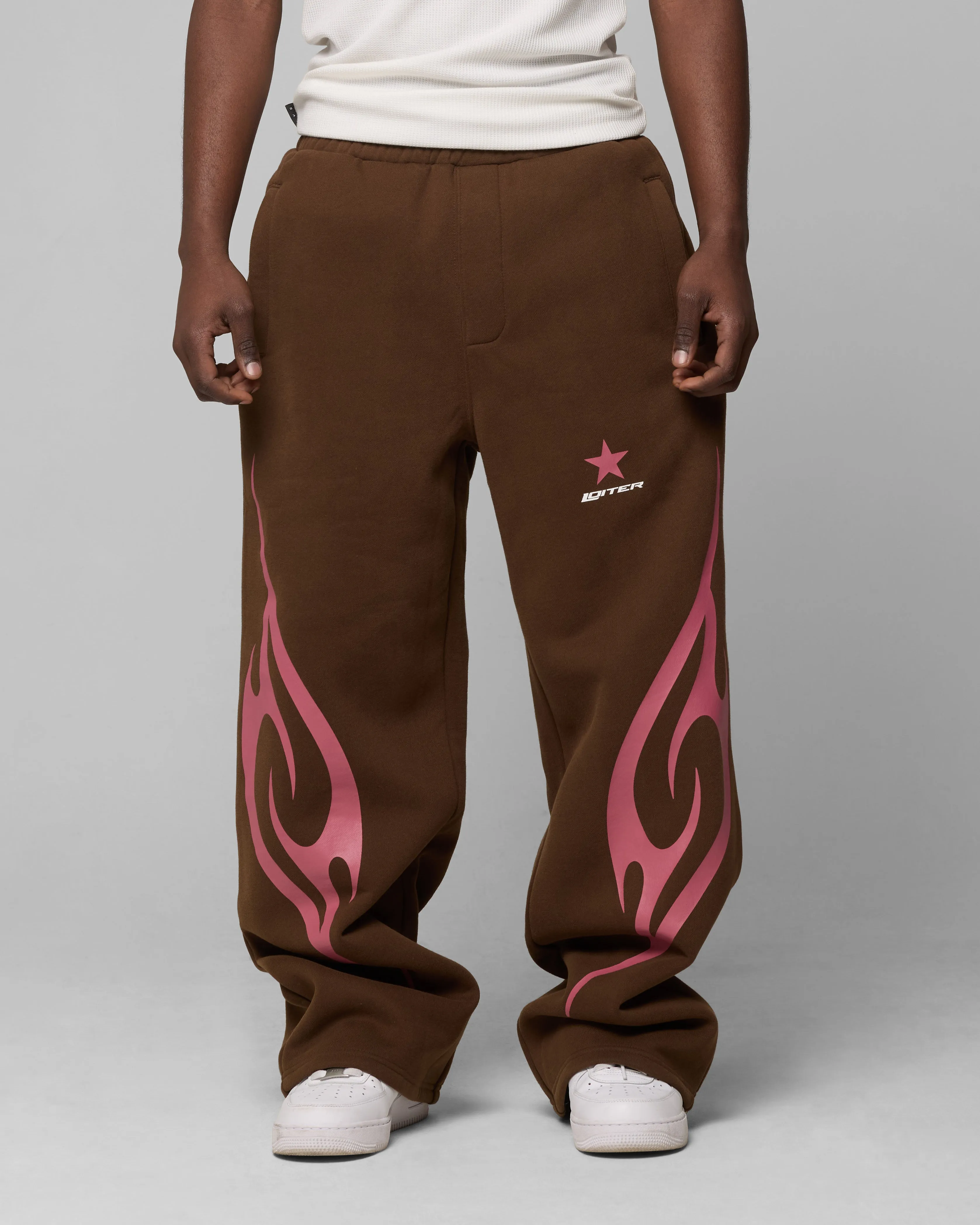 Loiter Cyber Sweat Pants Brown