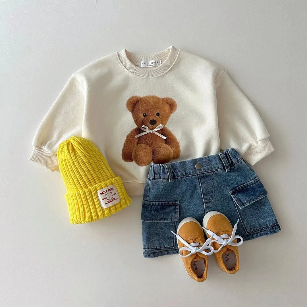 Long-Sleeved Cute Cartoon Print Sweatshirt