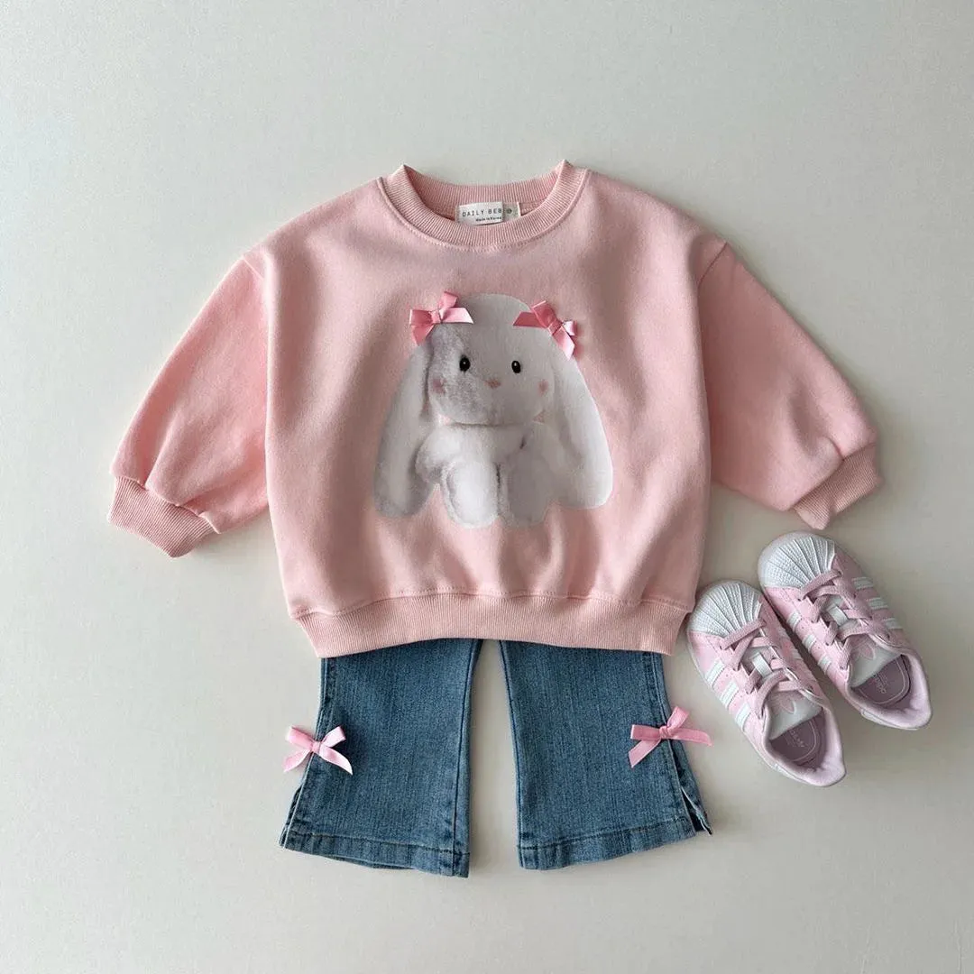 Long-Sleeved Cute Cartoon Print Sweatshirt