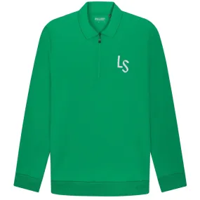 LS Logo Quarter Zip Sweat Fairway Green - SS24