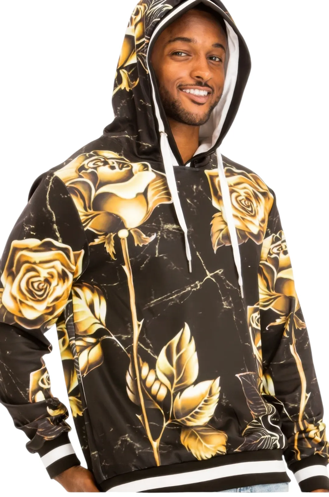 Men Print hoodie and sweat set