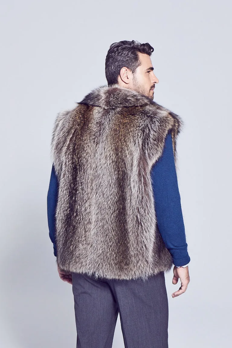 Men's Aaron Raccoon Fur Vest