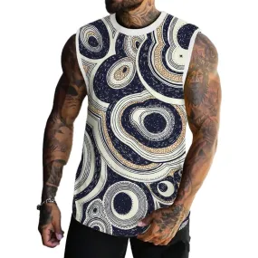 MEN'S BASIC PRINTED ROUND NECK VEST 12976007YM