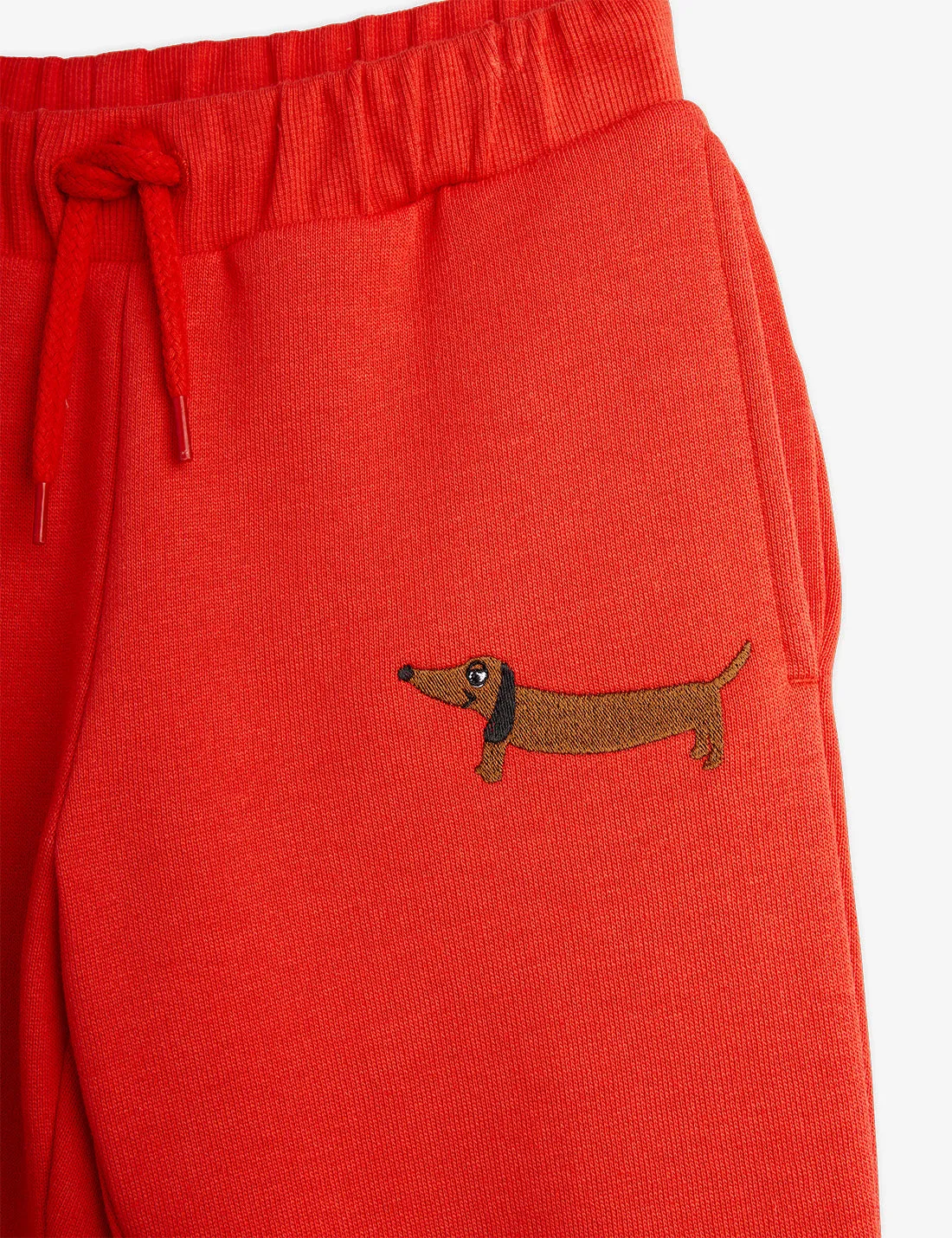 Mini Rodini | Dog emb sweatpants- Red